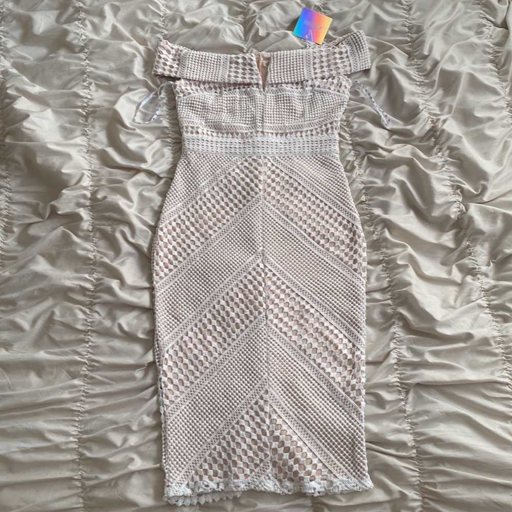 MISSGUIDED Bardot Midi Dress off the Shoulders